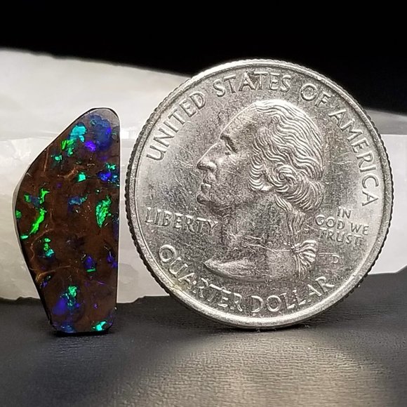 Australian Koroit Opal * 20.15 x 9.08 x 3.62mm * boulder opal cab * SKO4B2 - Picture 3 of 11
